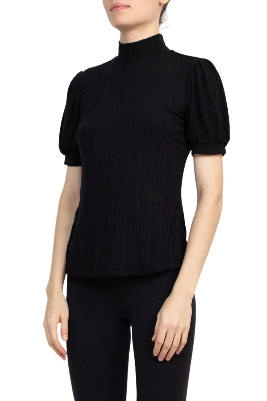 Philosophy Mock Neck Short Sleeve Top