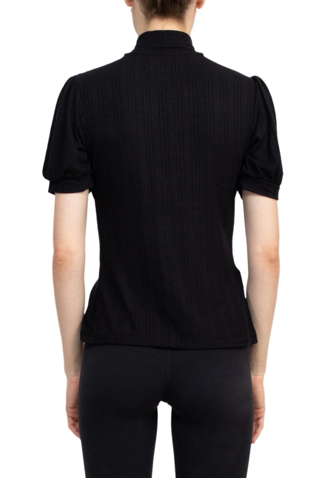 Philosophy Mock Neck Short Sleeve Top