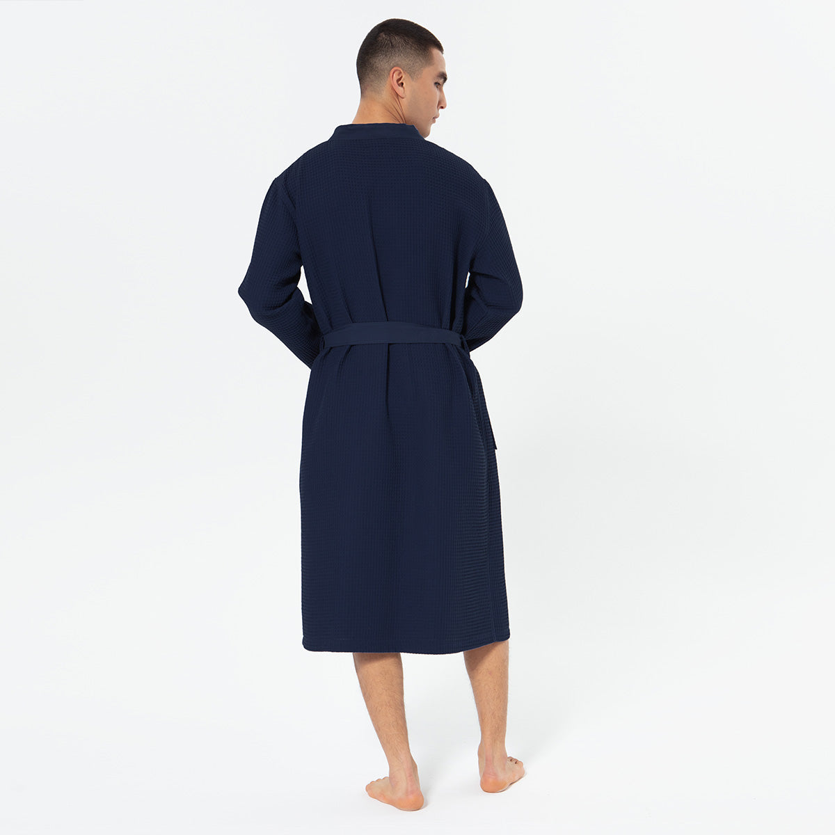 Men's Lightweight Kimono Waffle Spa Robe
