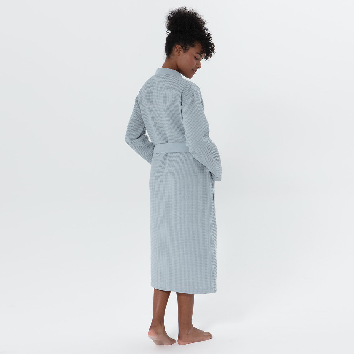 Women’s Lightweight Kimono Waffle Spa Robe