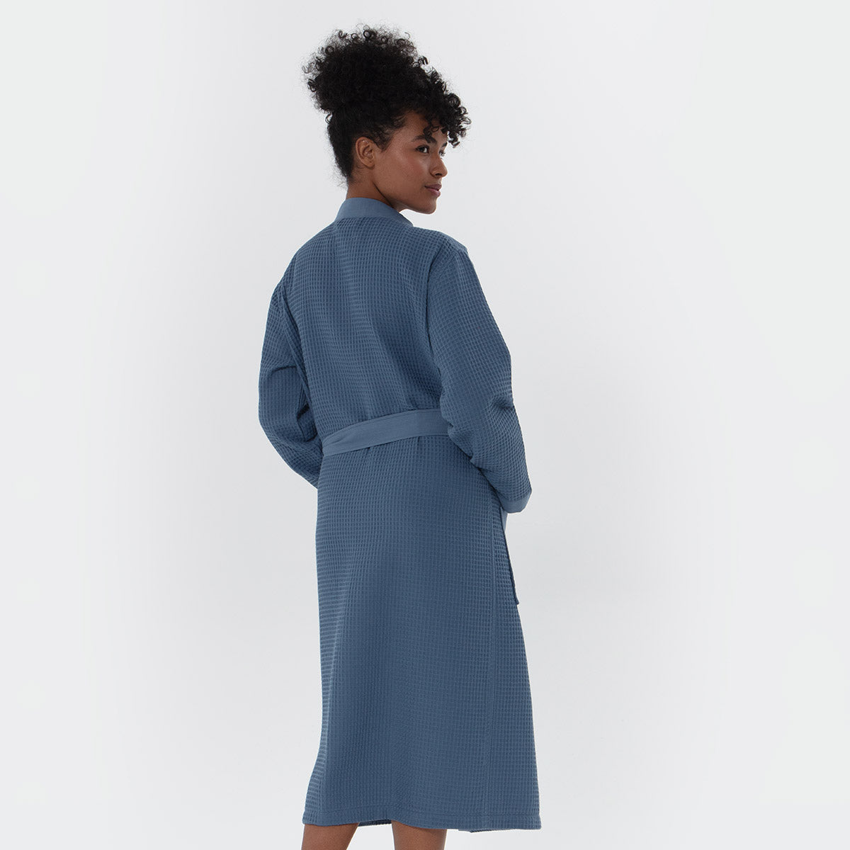 Women’s Lightweight Kimono Waffle Spa Robe