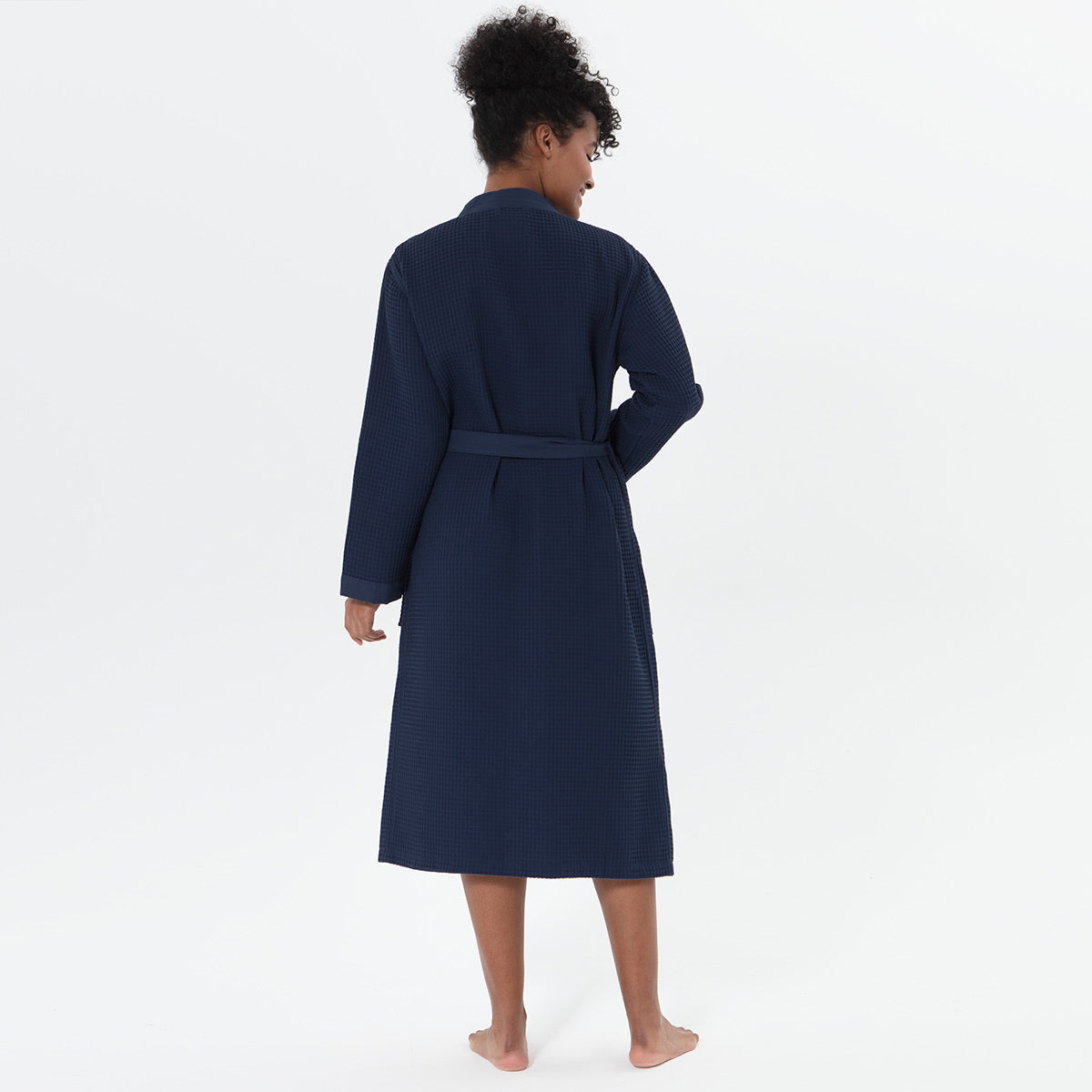 Women’s Lightweight Kimono Waffle Spa Robe