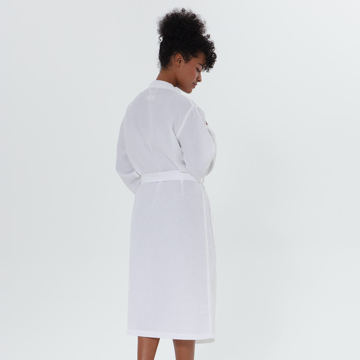 Women’s Lightweight Kimono Waffle Spa Robe